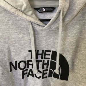 Grey North Face Cropped Hoodie